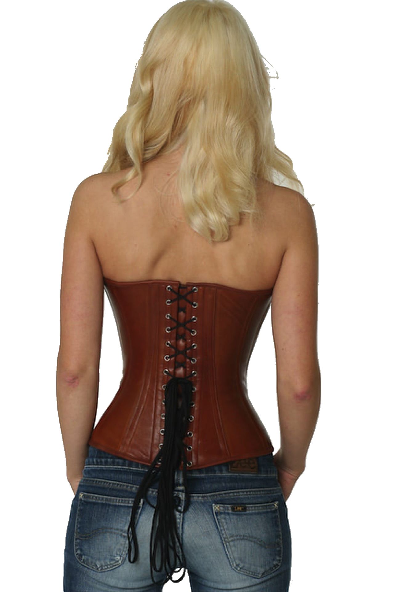 Korsett braun tan Leder Halbbrust Korsett braun tan Leder Halbbrust