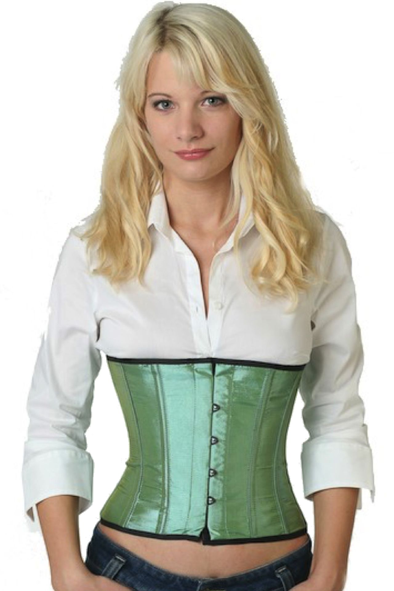 Corset en satin vert clair Corset en satin vert clair