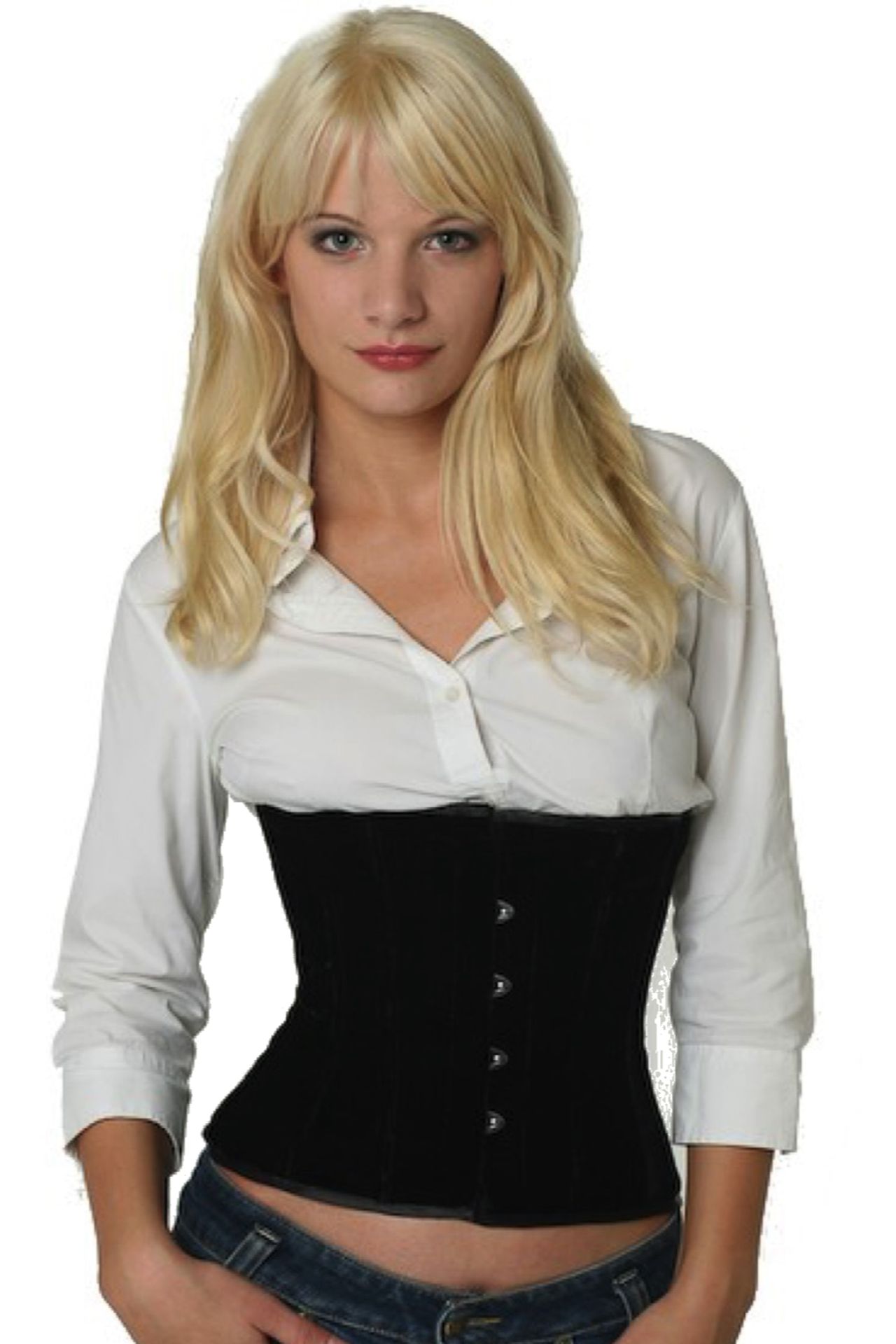 Fluweel corset zwart taille Korset vw60