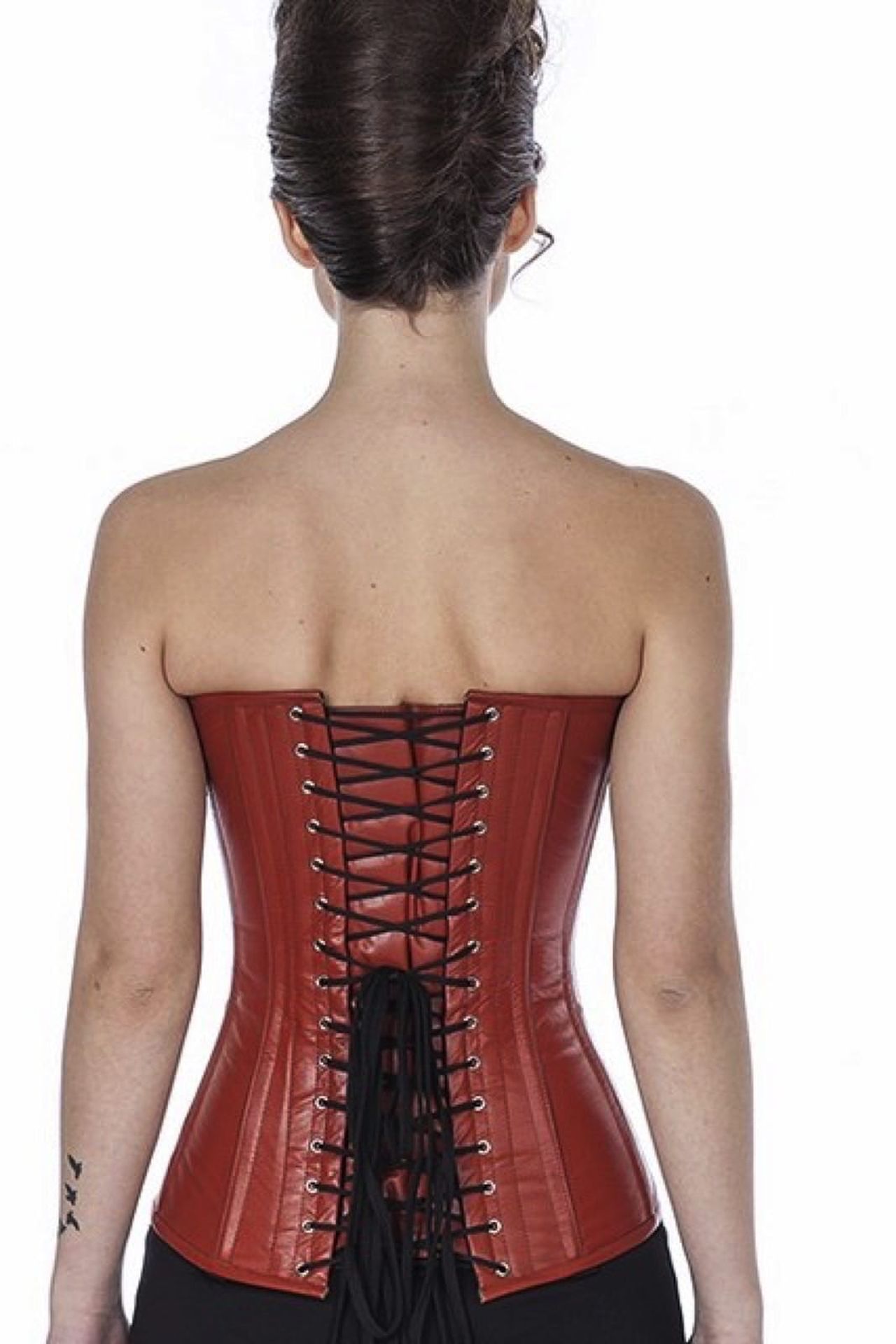 Corset en cuir marron tan overbust Corset en cuir marron tan overbust