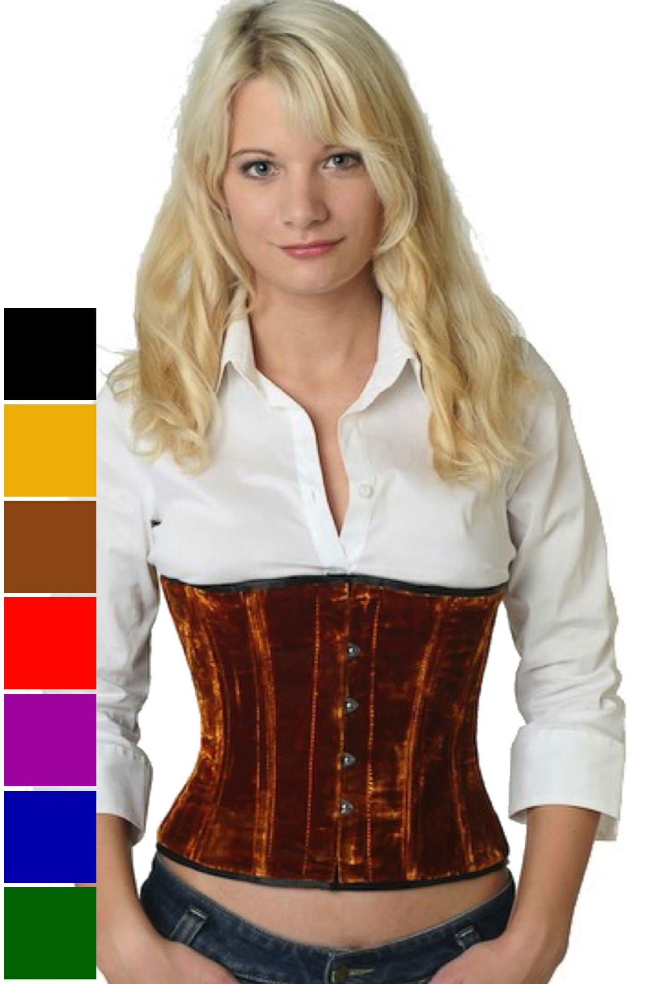 Corset gold velvet taille vw64