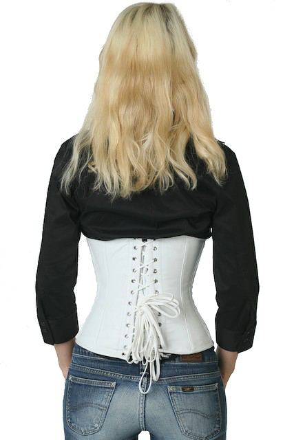 Leren corset wit taille Korset lw21