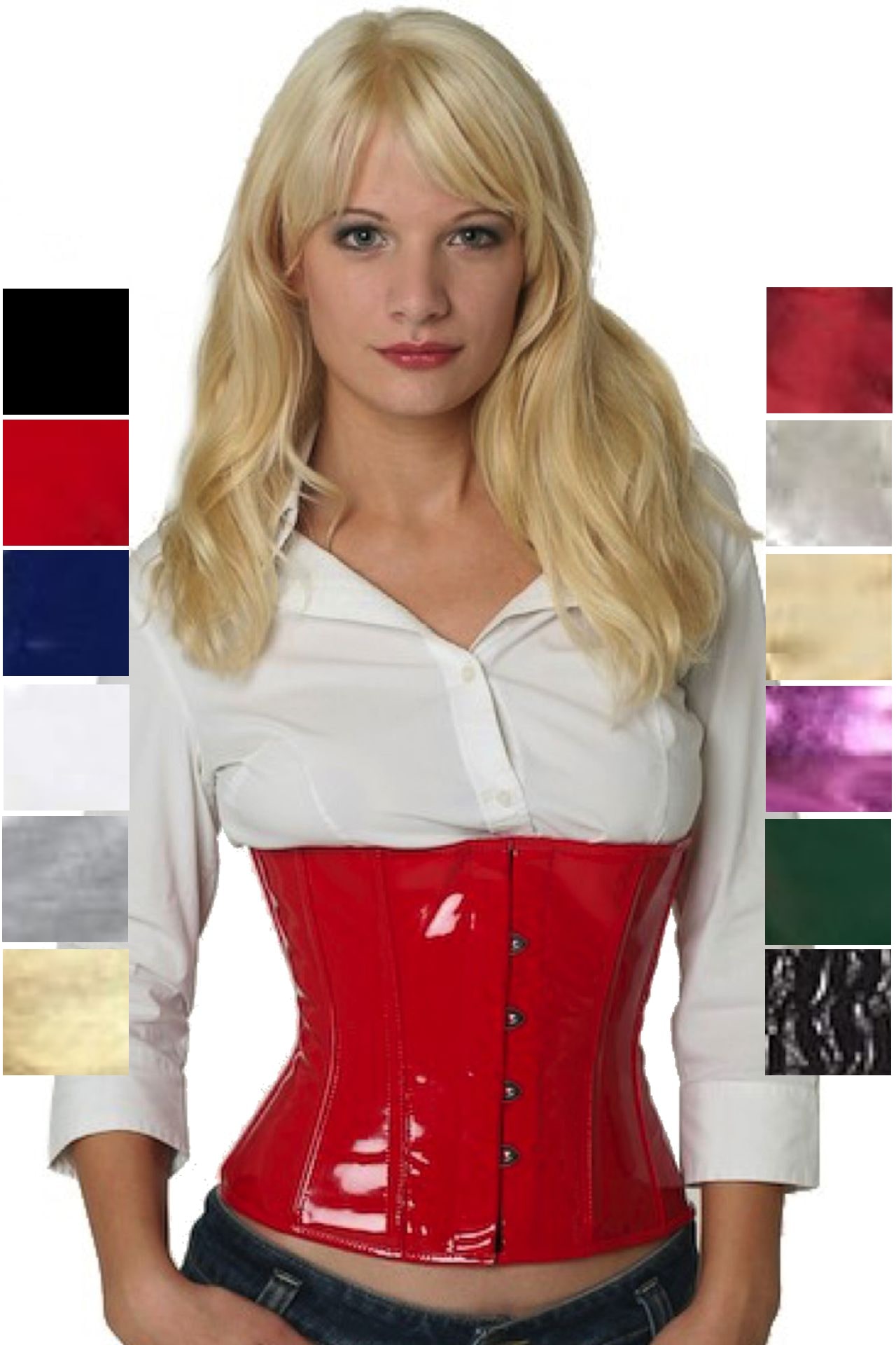 Corsetto rosso vinile pvc stringivita pw71 Corsetto rosso vinile pvc stringivita pw71